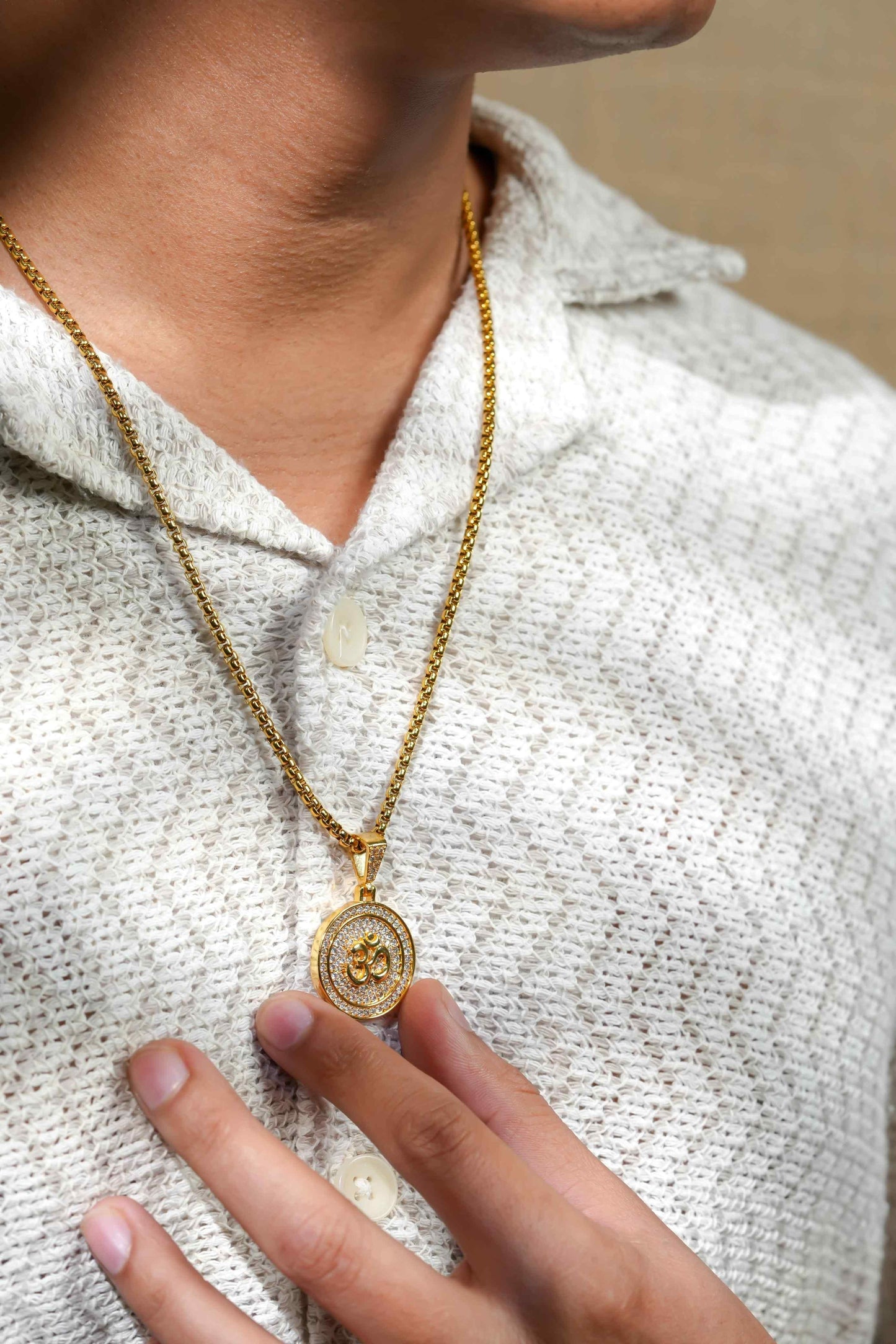 Om Symbol Pendant With Chain – For Men