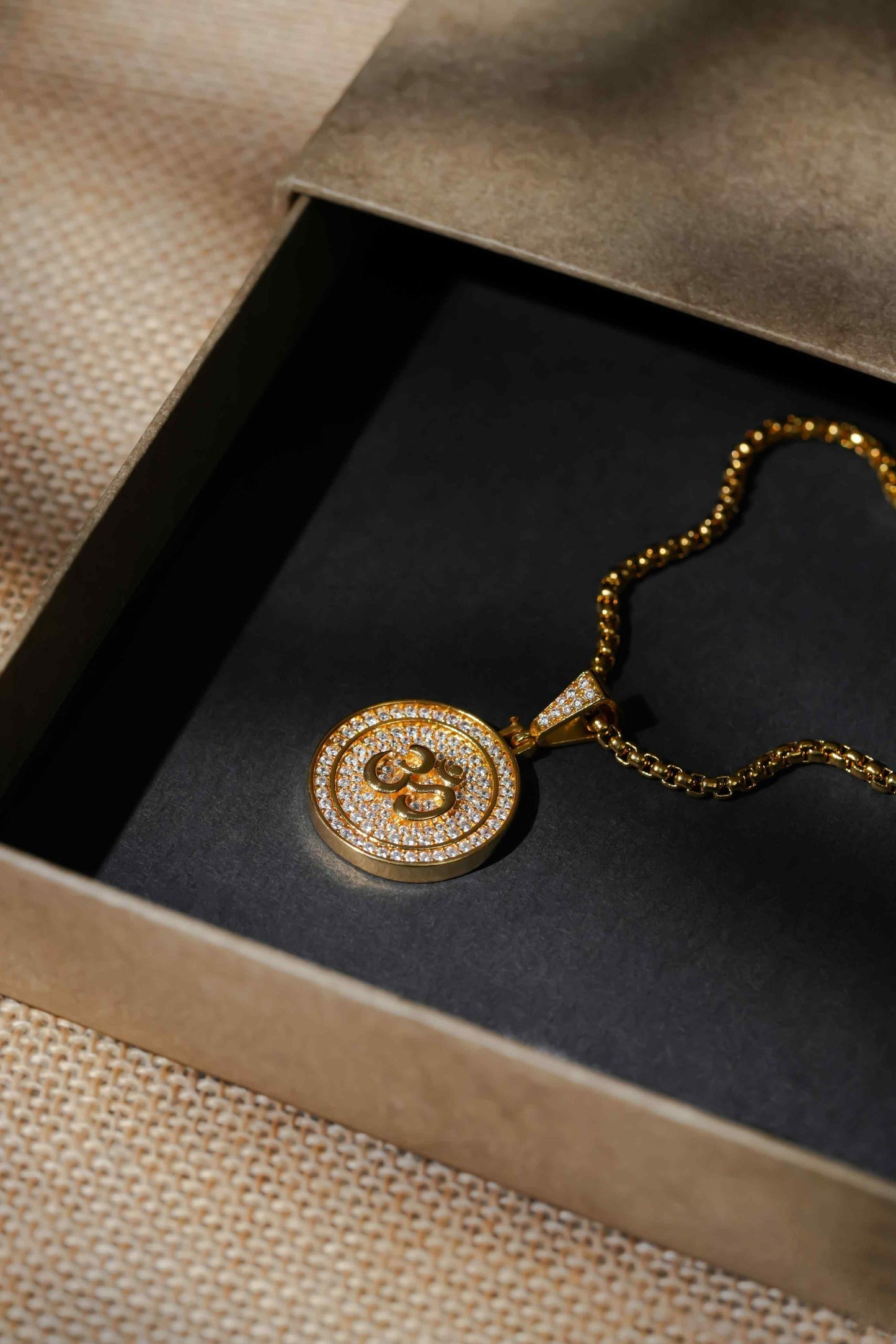 Om Symbol Pendant With Chain – For Men