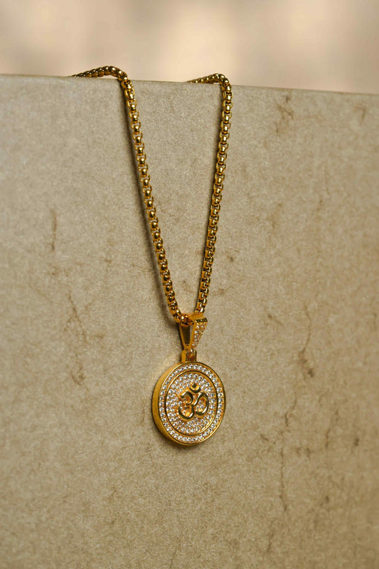 Om Symbol Pendant With Chain – For Men