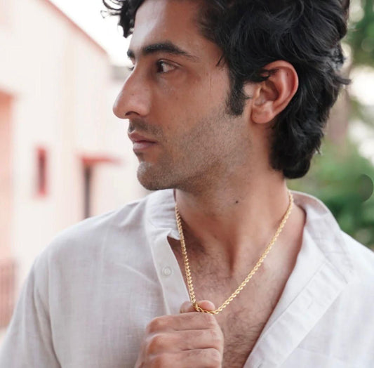 Men's Gold Plated Rope Chain