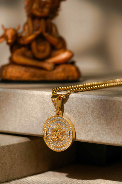 Om Symbol Pendant With Chain – For Men